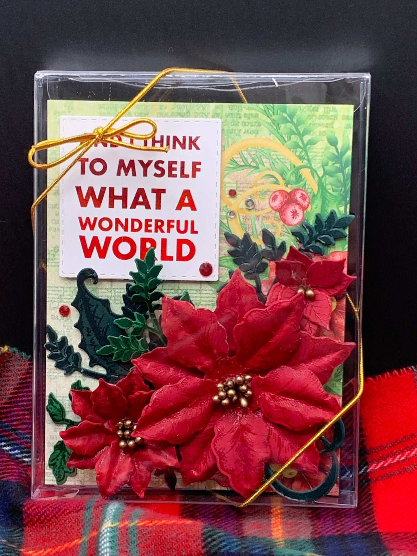 3D Poinsettia Christmas Card