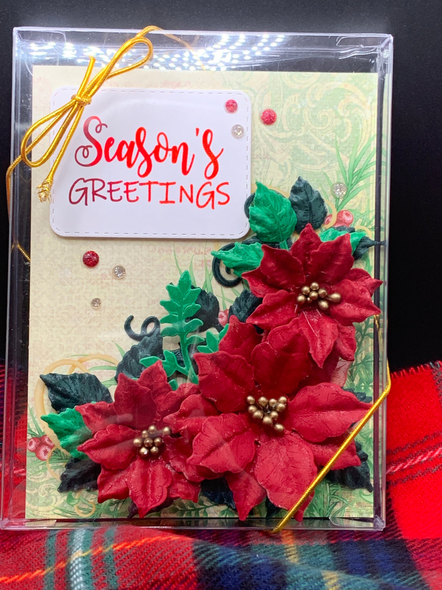 3D Poinsettia Christmas Card