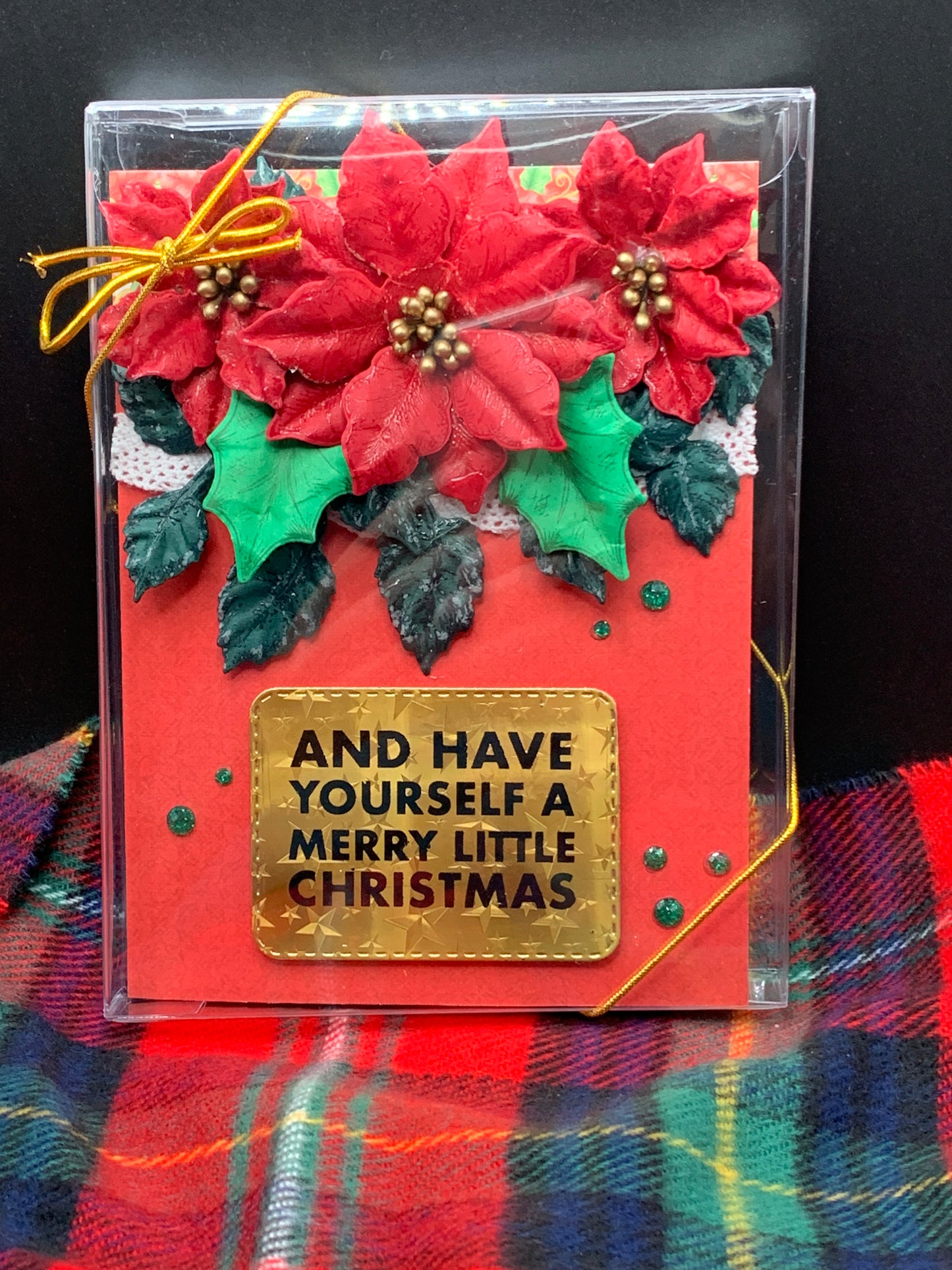 3D Poinsettia Christmas Card