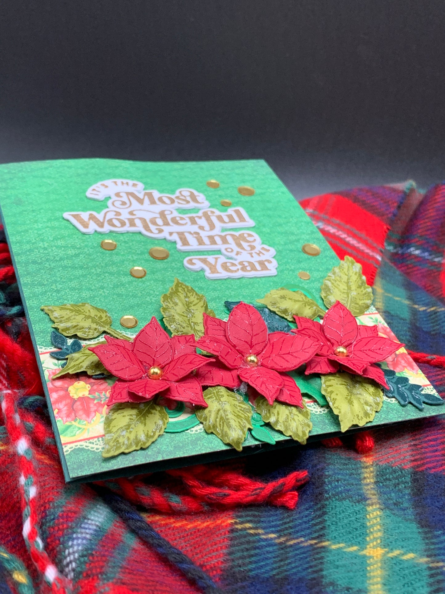 3D Poinsettia Christmas Card