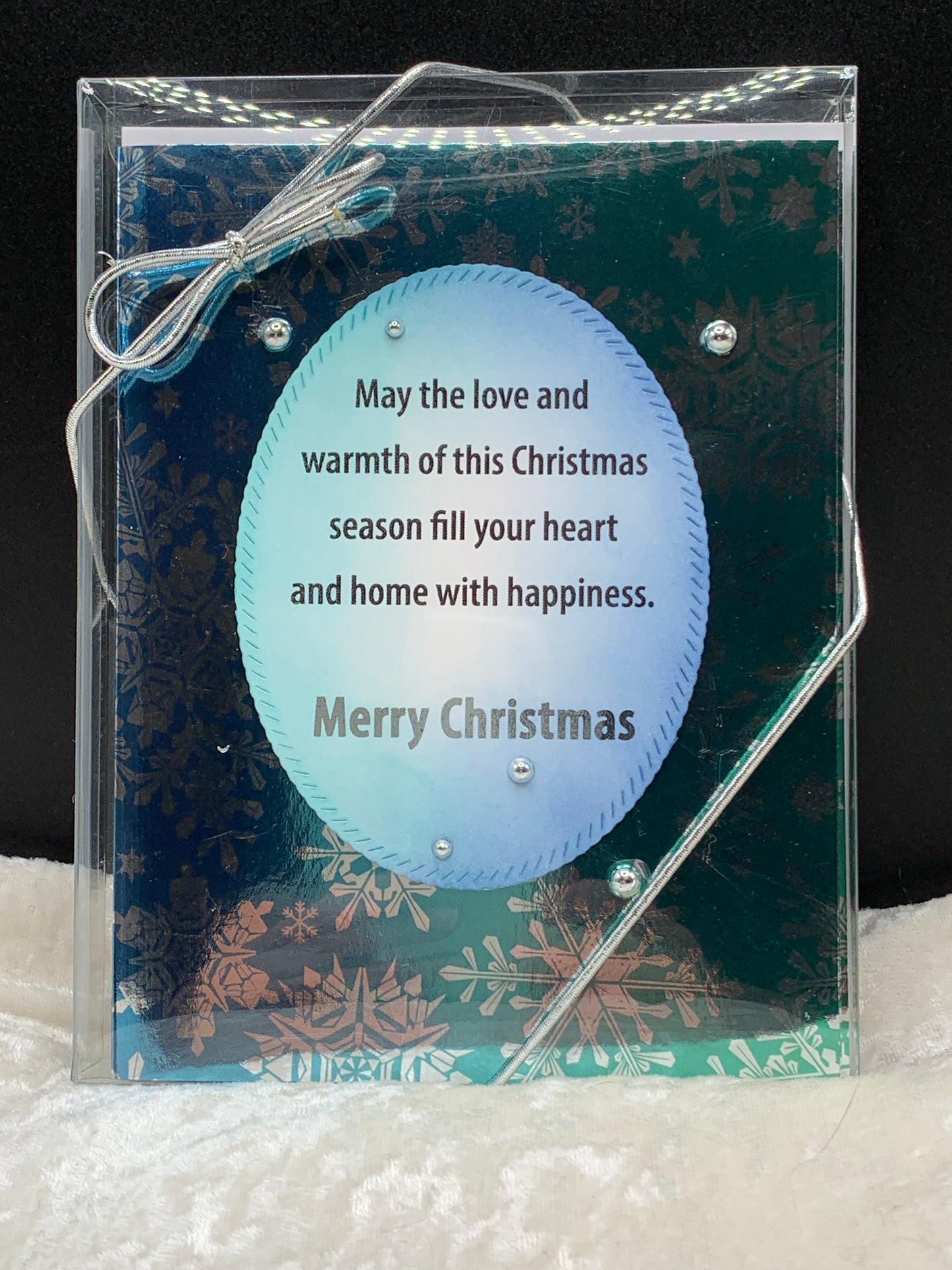 Snowflake Mirrored Christmas Cards, Set of 4