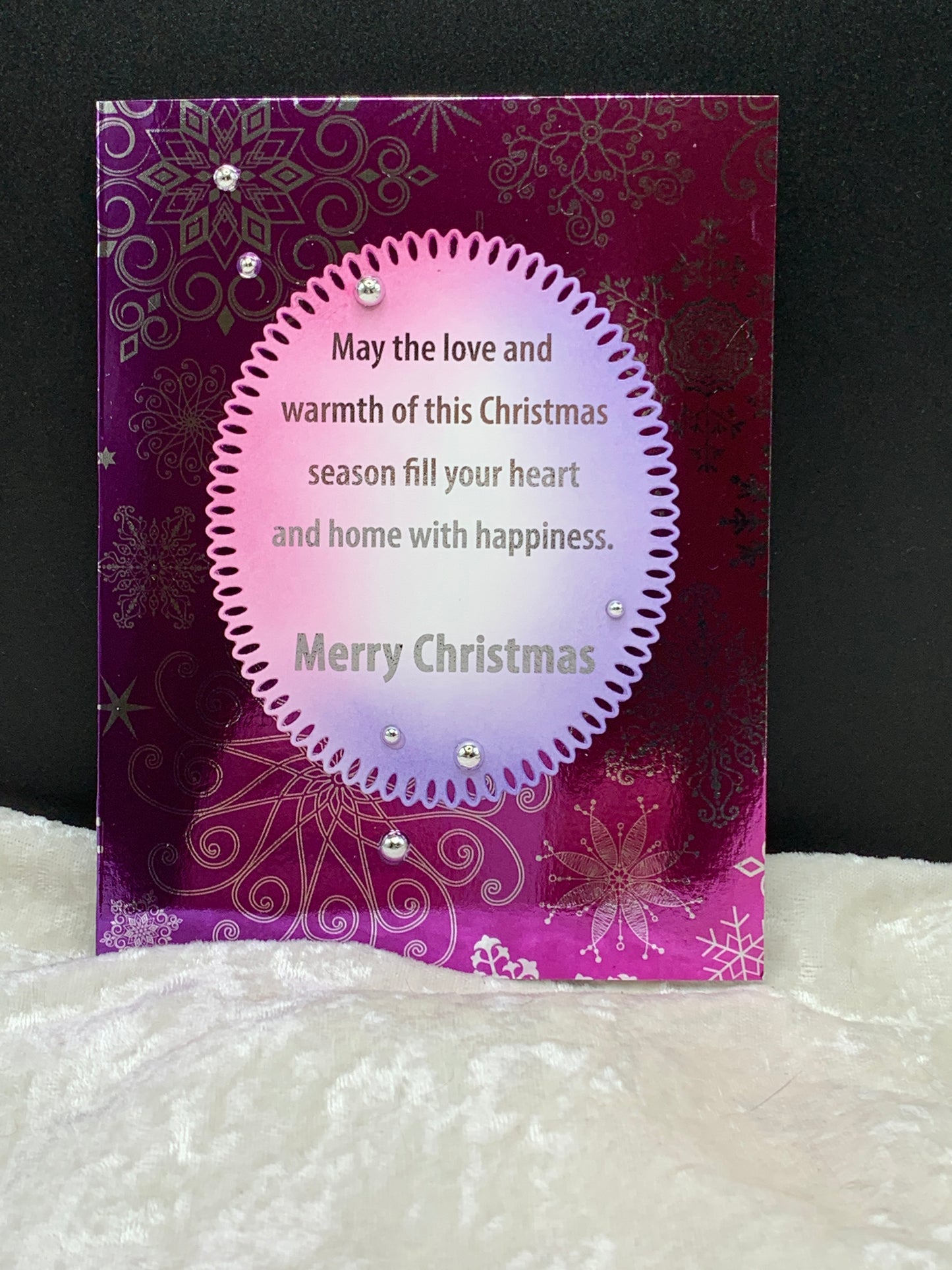 Snowflake Mirrored Christmas Cards, Set of 4